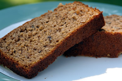 Gluten-Free Banana Bread (Variation) with Chia Seed and Whey Protein